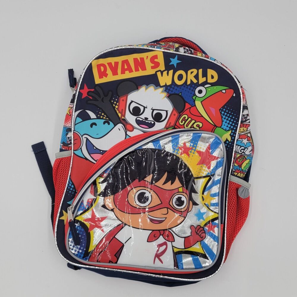 Ryans World Red Titan & Friends Preschool Comic Backpack Kid Centric Superhero